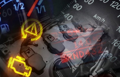 trucking warning lights on dash