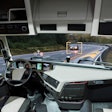 inside cabin of a self-driving truck
