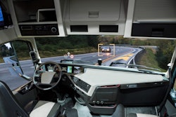 inside cabin of a self-driving truck