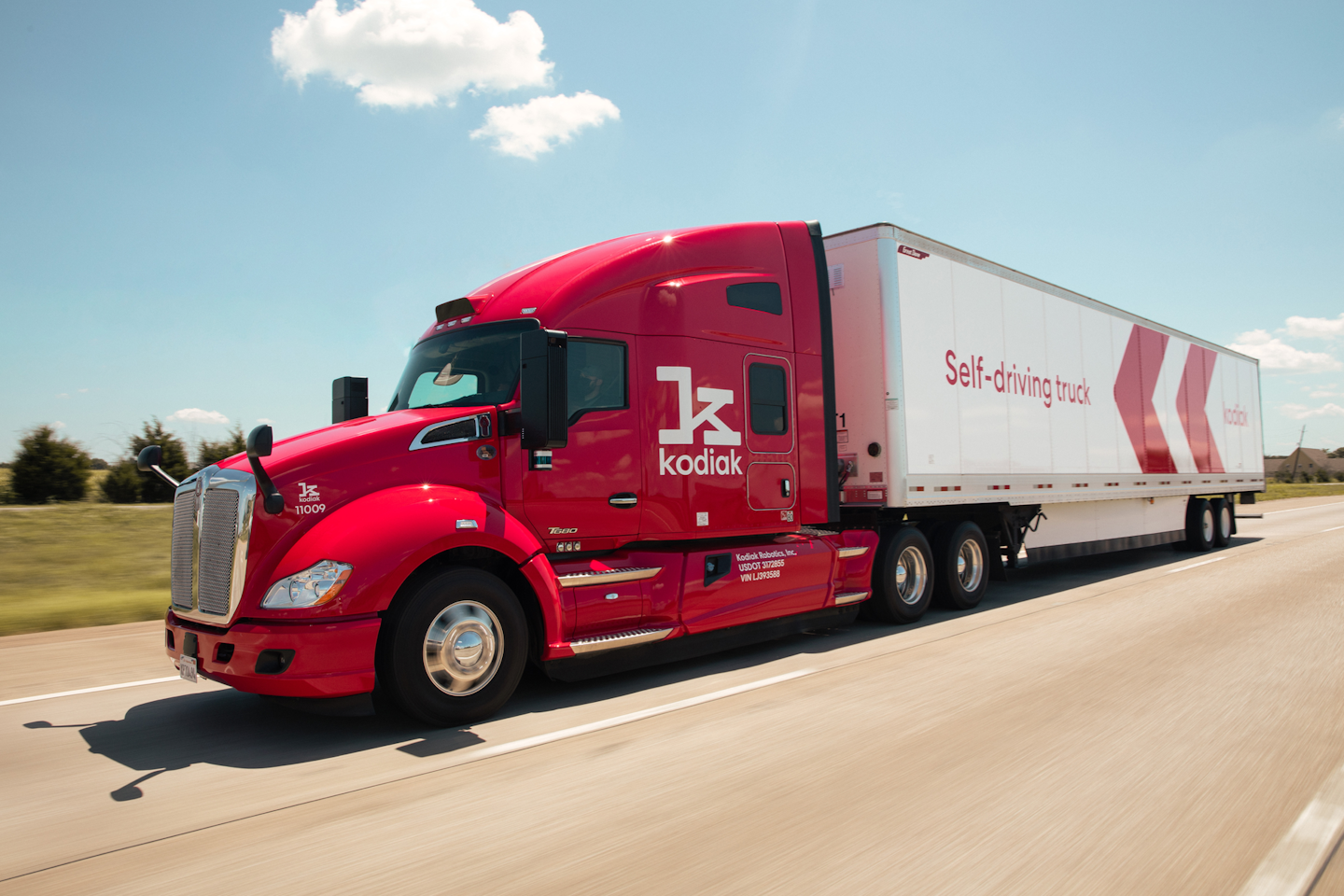 Kodiak has ordered 15 new Paccar trucks for its fourth-generation autonomous trucking system.
