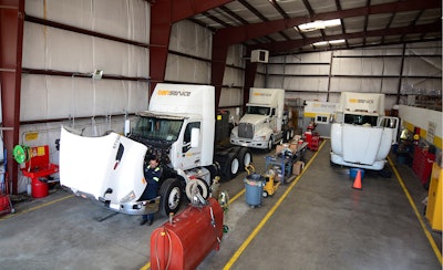 Truck in for repair