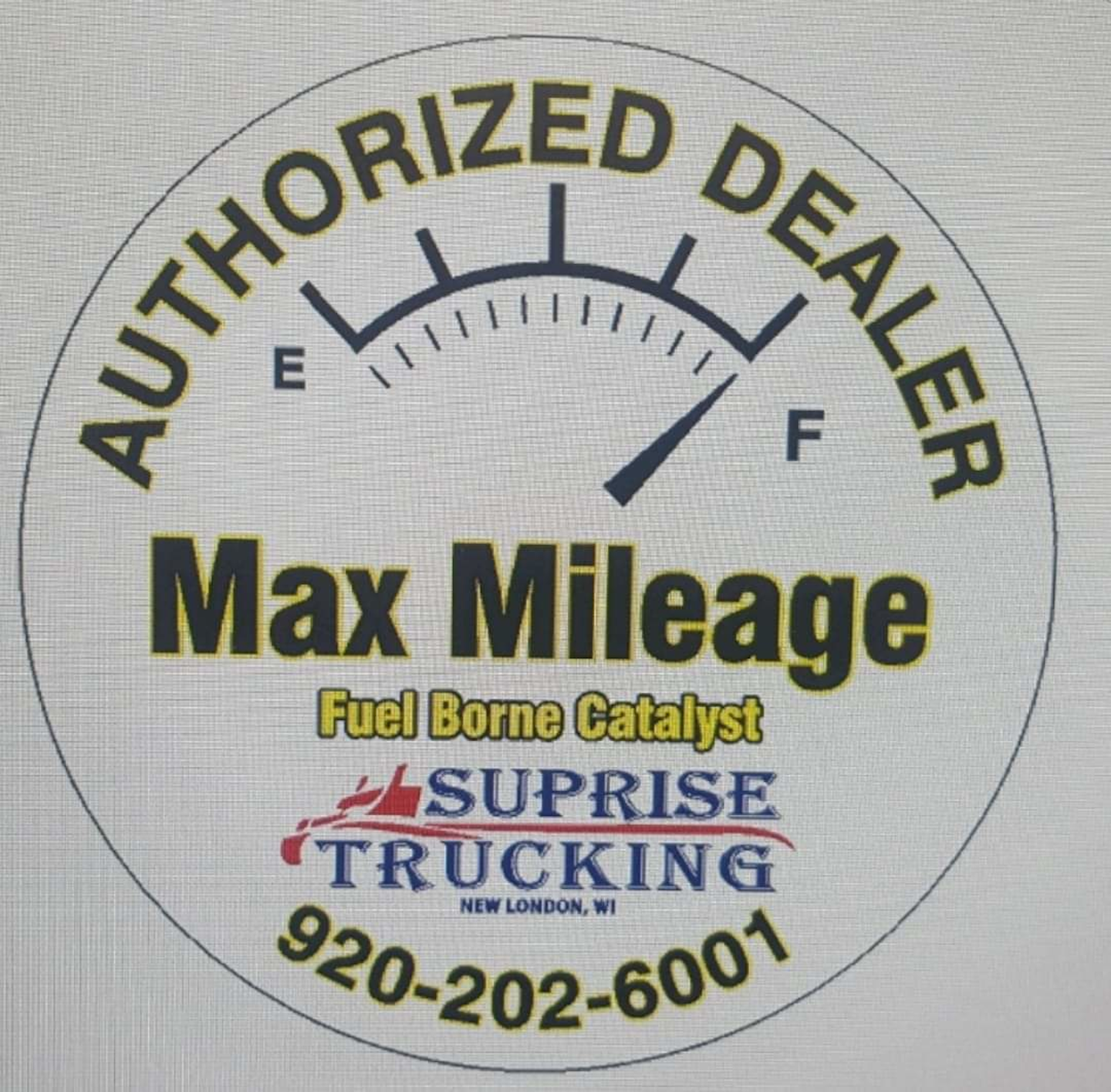 surprise trucking max mileage sticker
