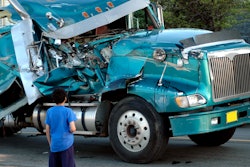 wrecked 18-wheeler
