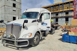 DMT semi-truck on a construction job site