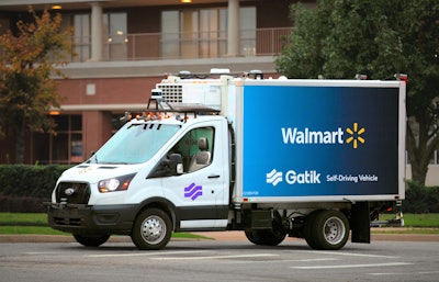 Gatik truck in parking lot