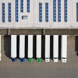 trucks at a warehouse