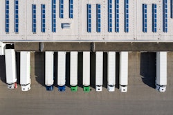 trucks at a warehouse