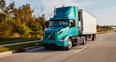 Volvo VNR Electric truck on highway
