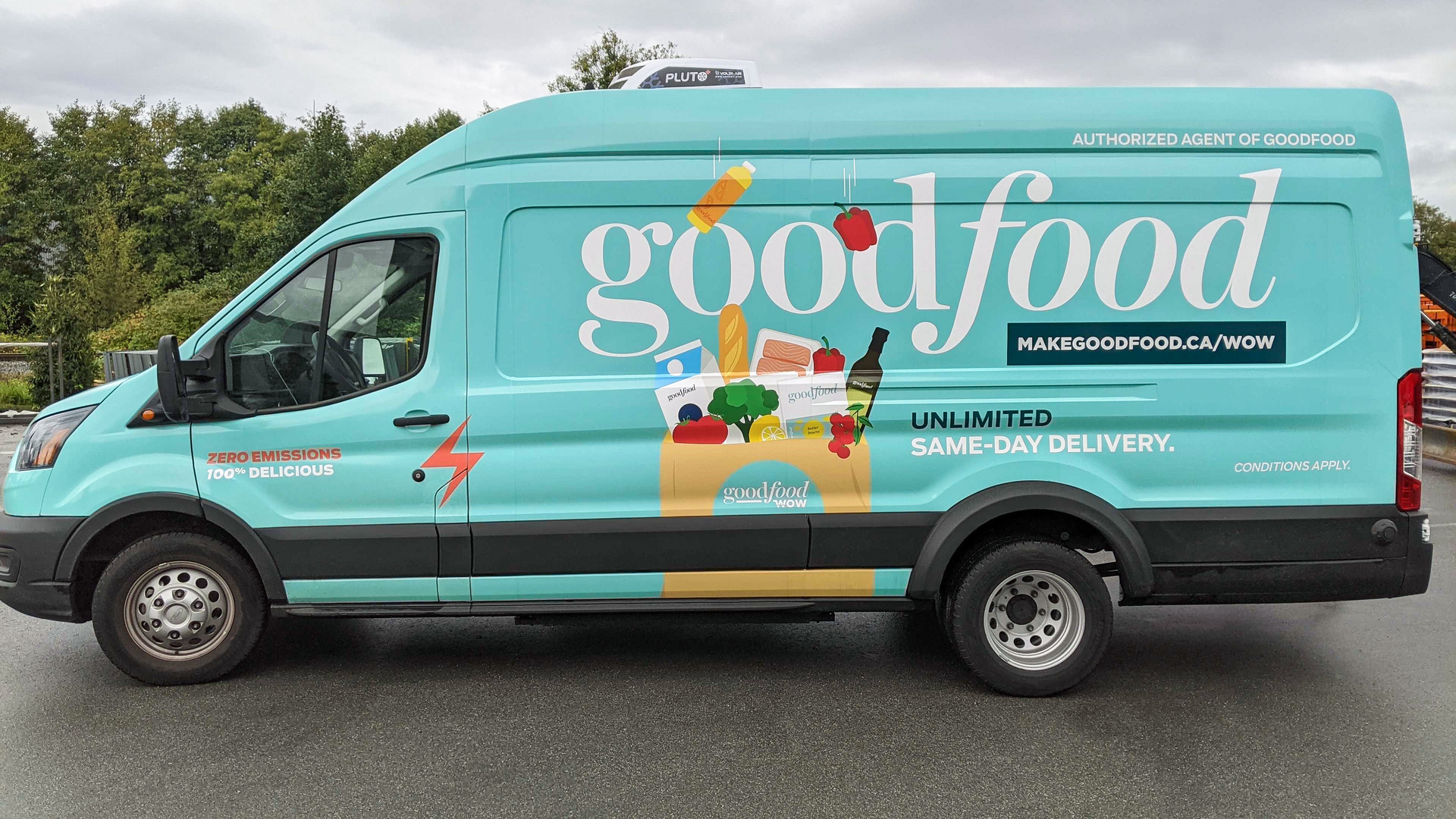 Electric refrigerated Ford Transit Canada Goodfood Lightning eMotors