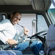 Driver buckling seatbelt