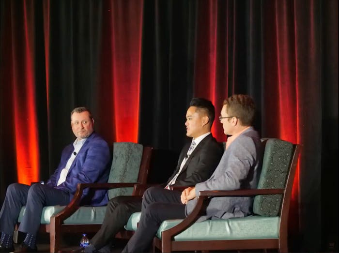 From left to right, Blair Eswell, Timmy Tran, and Jeremy Stickling speak at the CCJ Solutions Summit.