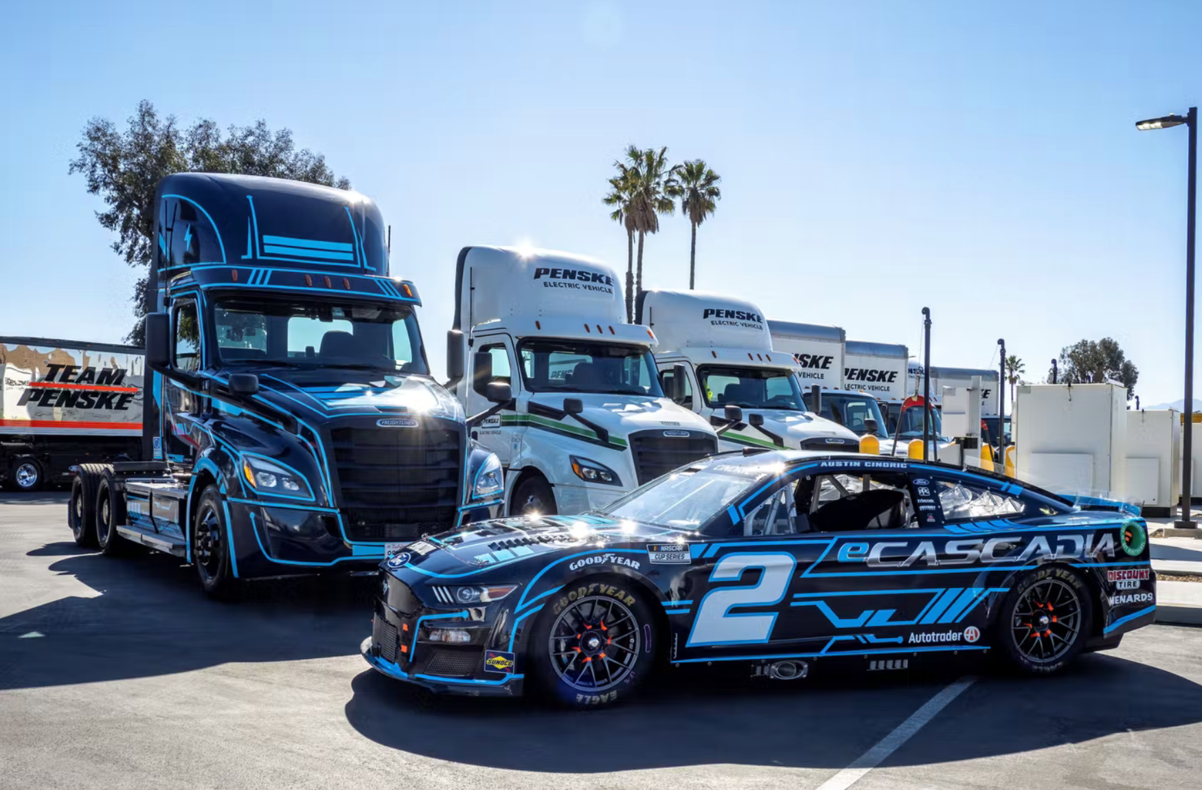 Freightliner eCascadia NASCAR Busch Light Clash Coliseum