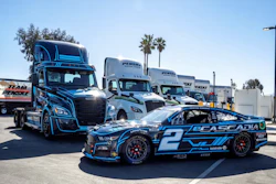 Freightliner eCascadia NASCAR Busch Light Clash Coliseum