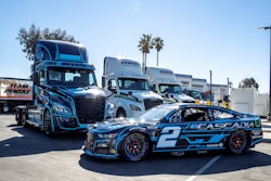 Freightliner eCascadia Penske NASCAR L.A. Coliseum