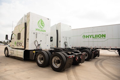Hyliion Hypertruck ERX tractor trailer