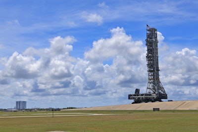 The Crawler-Transporter 2, with NASA's mobile launcher atop