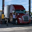 Semi at the fuel pump