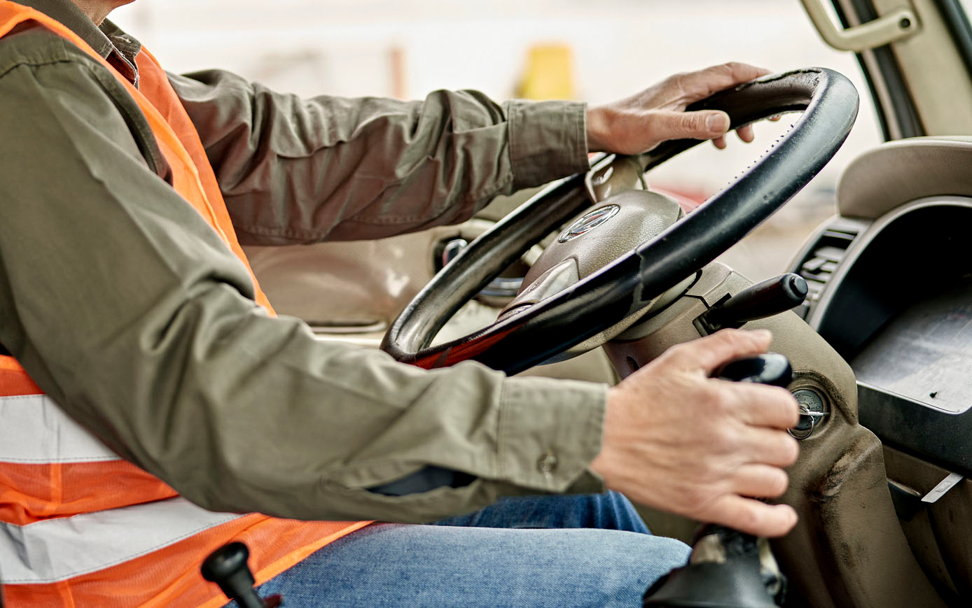 truck driver shifting gears