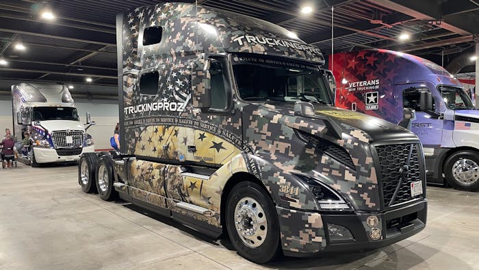 Trucking Proz wrapped veterans truck