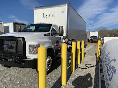 driver fueling propane autogas