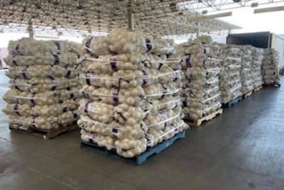 Meth bust in fake onions load