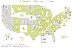 NHTSA highway fatalities by state
