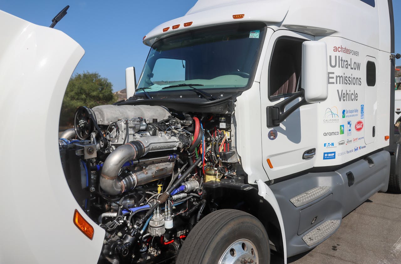 Achates Power says its new engine is the first diesel engine on the road to be compliant with CARB's stringent 2027 ultra-low NOx emissions regulations.