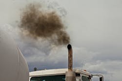 Truck exhaust black smoke