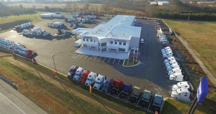 Volvo Trucks dealership lot