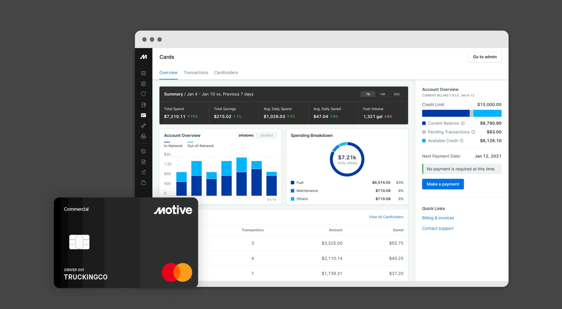 Motive, formerly KeepTruckin, launches expense card integrated with its fleet management platform