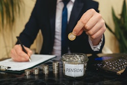 putting change in a jar
