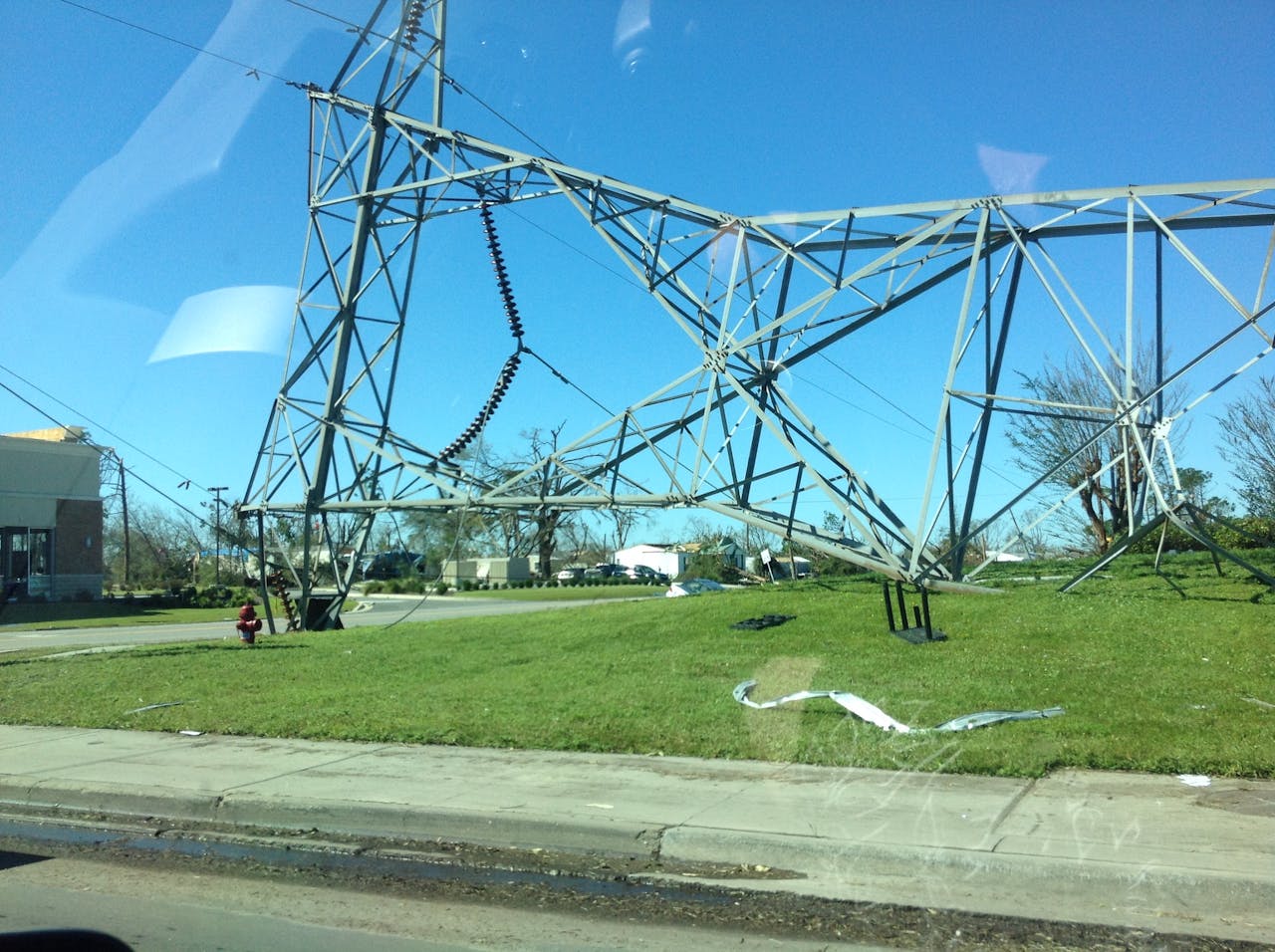Quimby power lines down Hurricane Michael