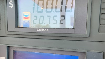 $100 to fill up at the gas pump