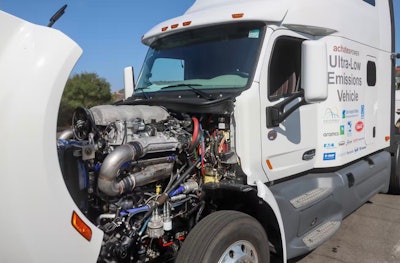 Achates opposed piston diesel Peterbilt 579 Walmart