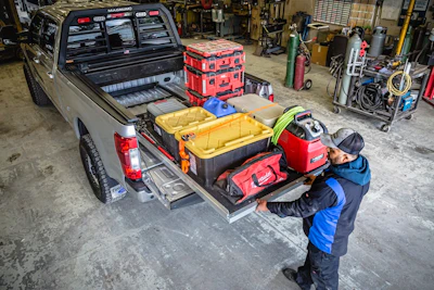 Decked CargoGlide installed in a truck bed