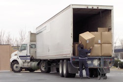 driver unloading boxes