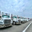 CPC Logistics trucks at NASCAR event