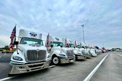 CPC Logistics trucks at NASCAR event