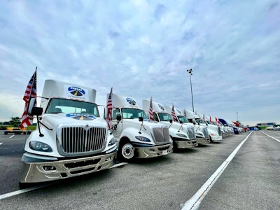 CPC Logistics trucks at NASCAR event