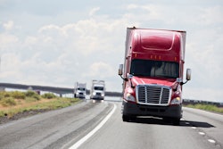 Semi-trucks driving on the highway
