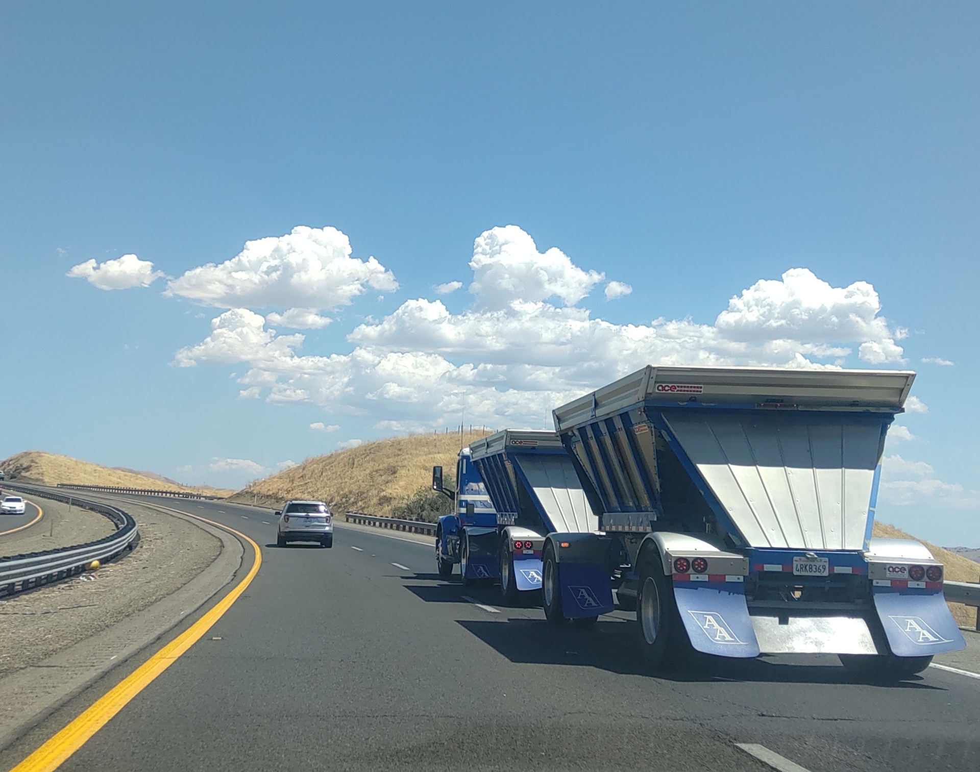 Truck on California highway