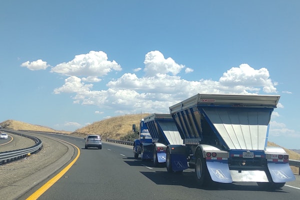 Truck on California highway