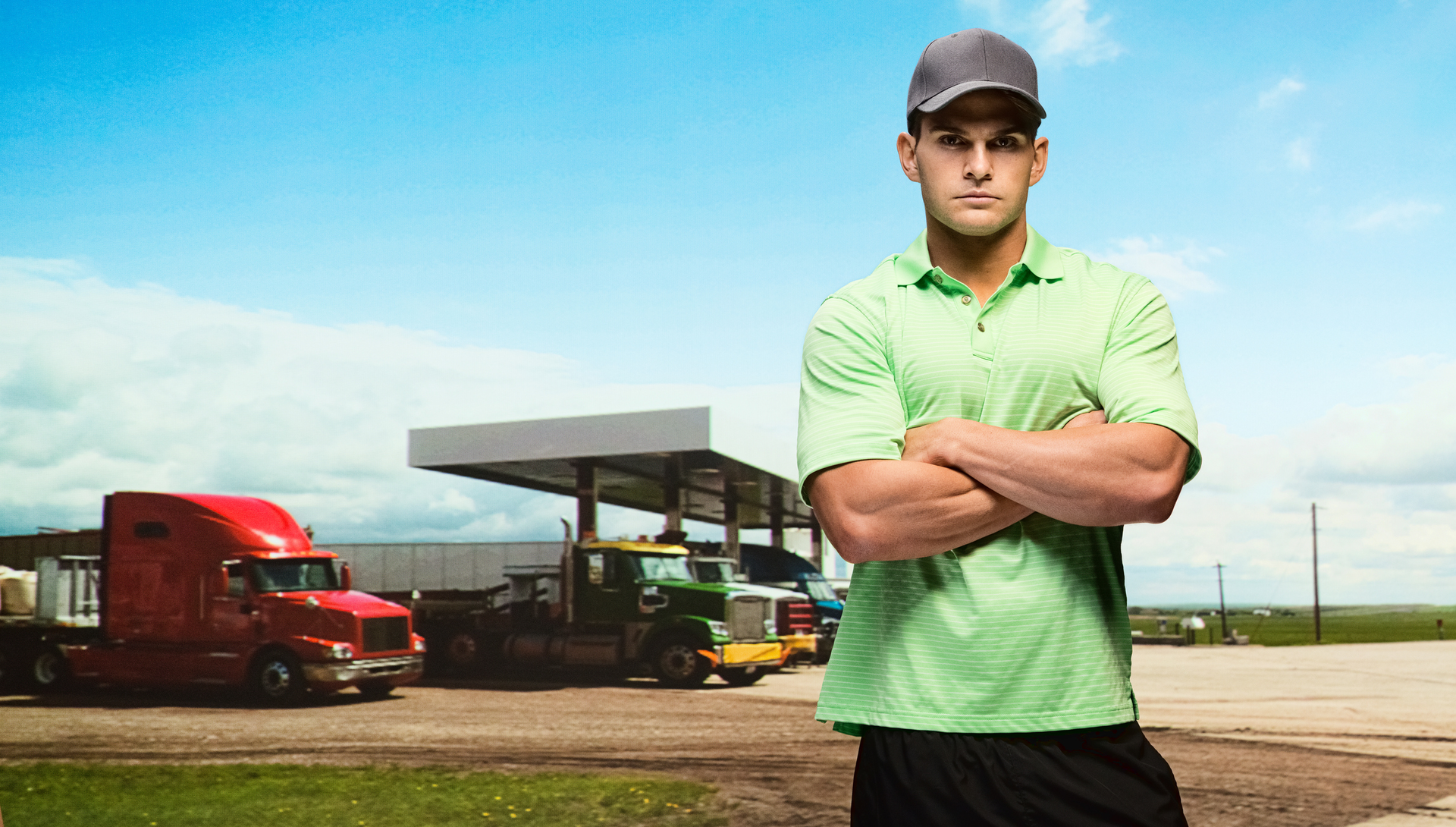 young man truck driver