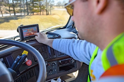 truck driver using an ELD