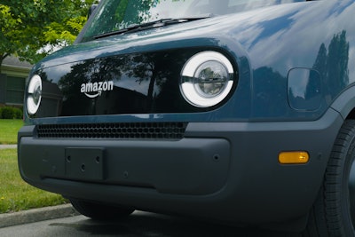Amazon Rivian delivery vehicles