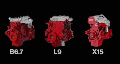 cummins b6.7, l9, and x15 engines