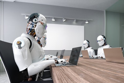 robots in a conference room