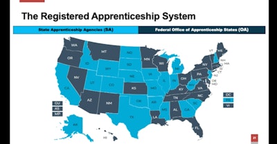 map of state rules on registered apprenticeships