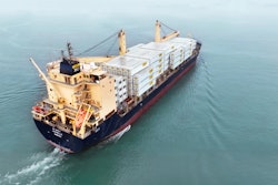 J.B. Hunt intermodal containers on ship