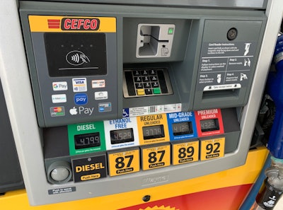 CEFCO pump falling fuel prices